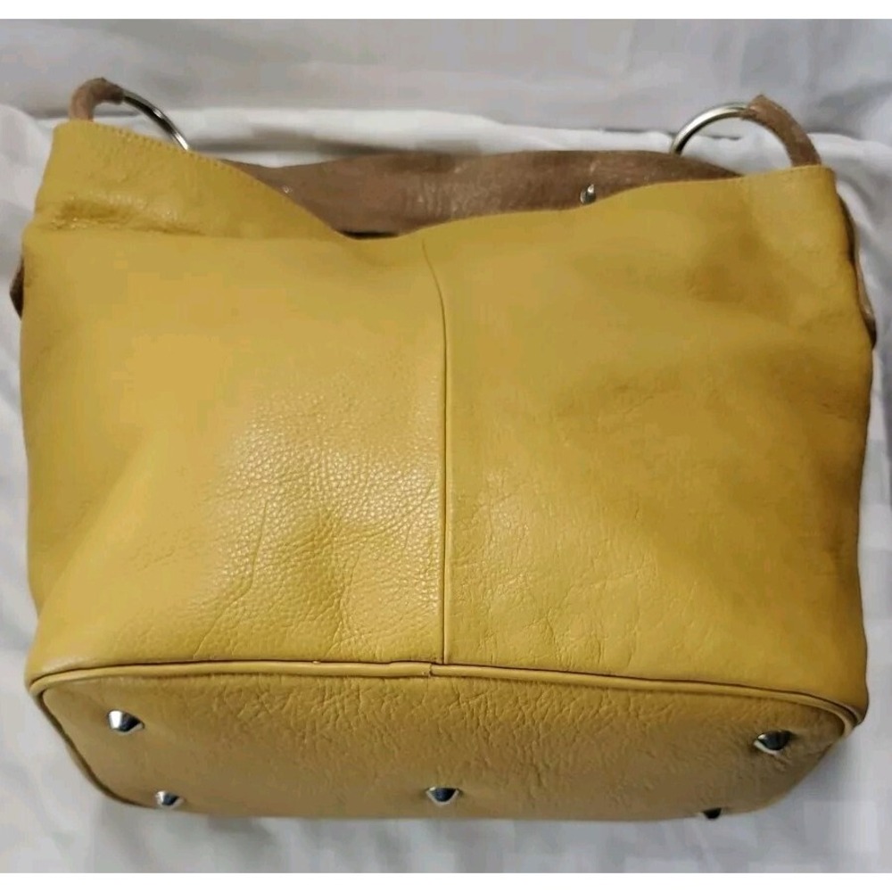 Raquel Rocha Bolsas e Large Shoulder Bag Leather Mustard Tote Made In Brazil‎ - Picture 4 of 12